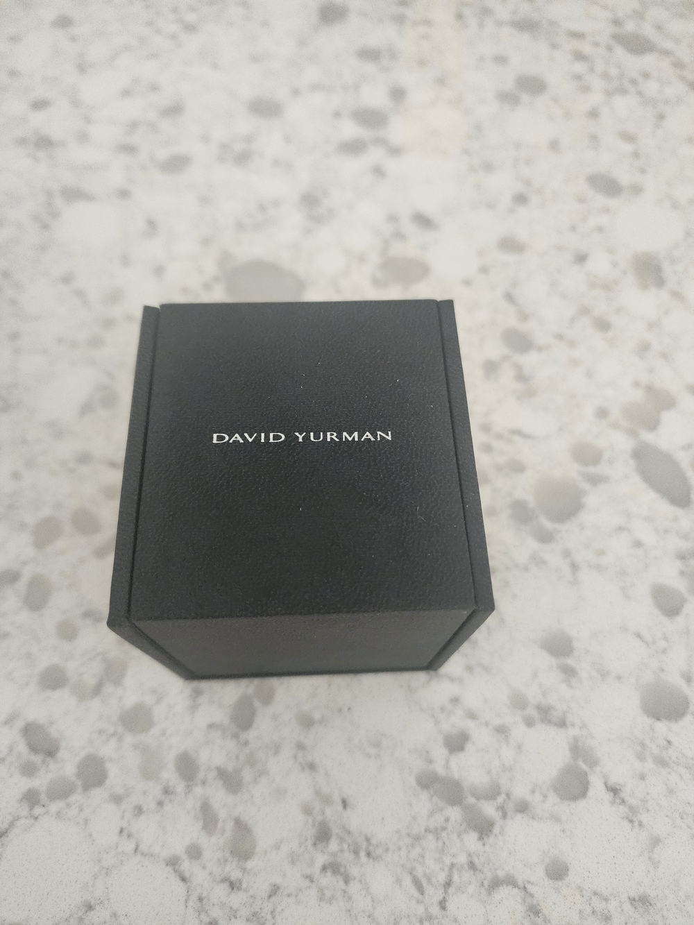 David Yurman Black Jewelry Box with Silver Logo